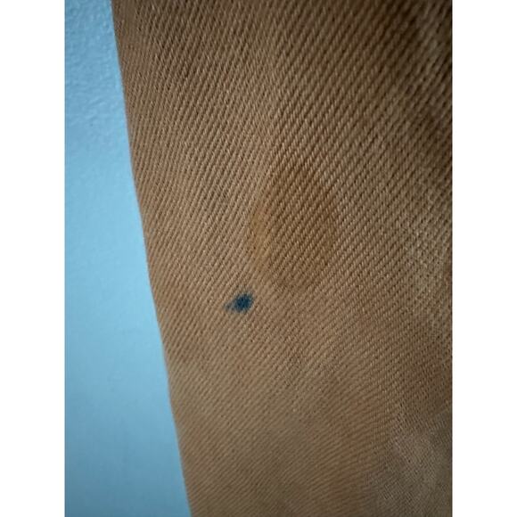 ASOS Pants Women's 26 Camel Wide Leg Crop Cotton Denim Fall Neutral Indie - Picture 8 of 11